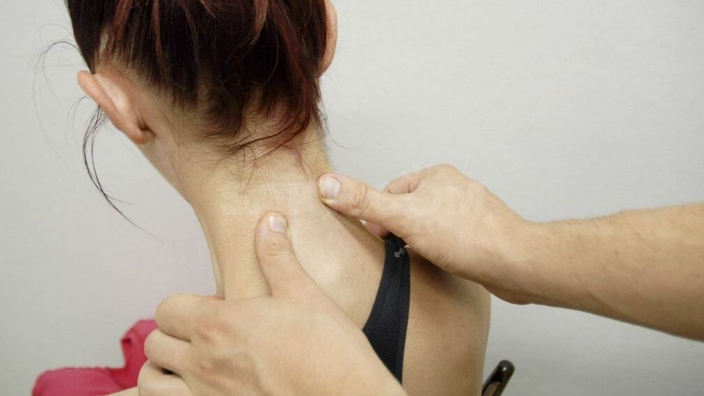 Cervical massage to relax muscles and increase blood circulation