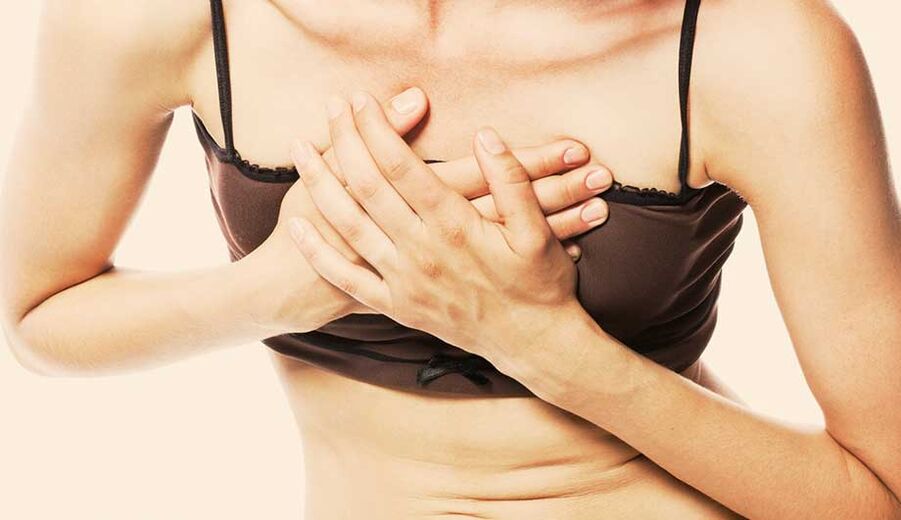 acute chest pain can be the cause of osteochondrosis of the breast